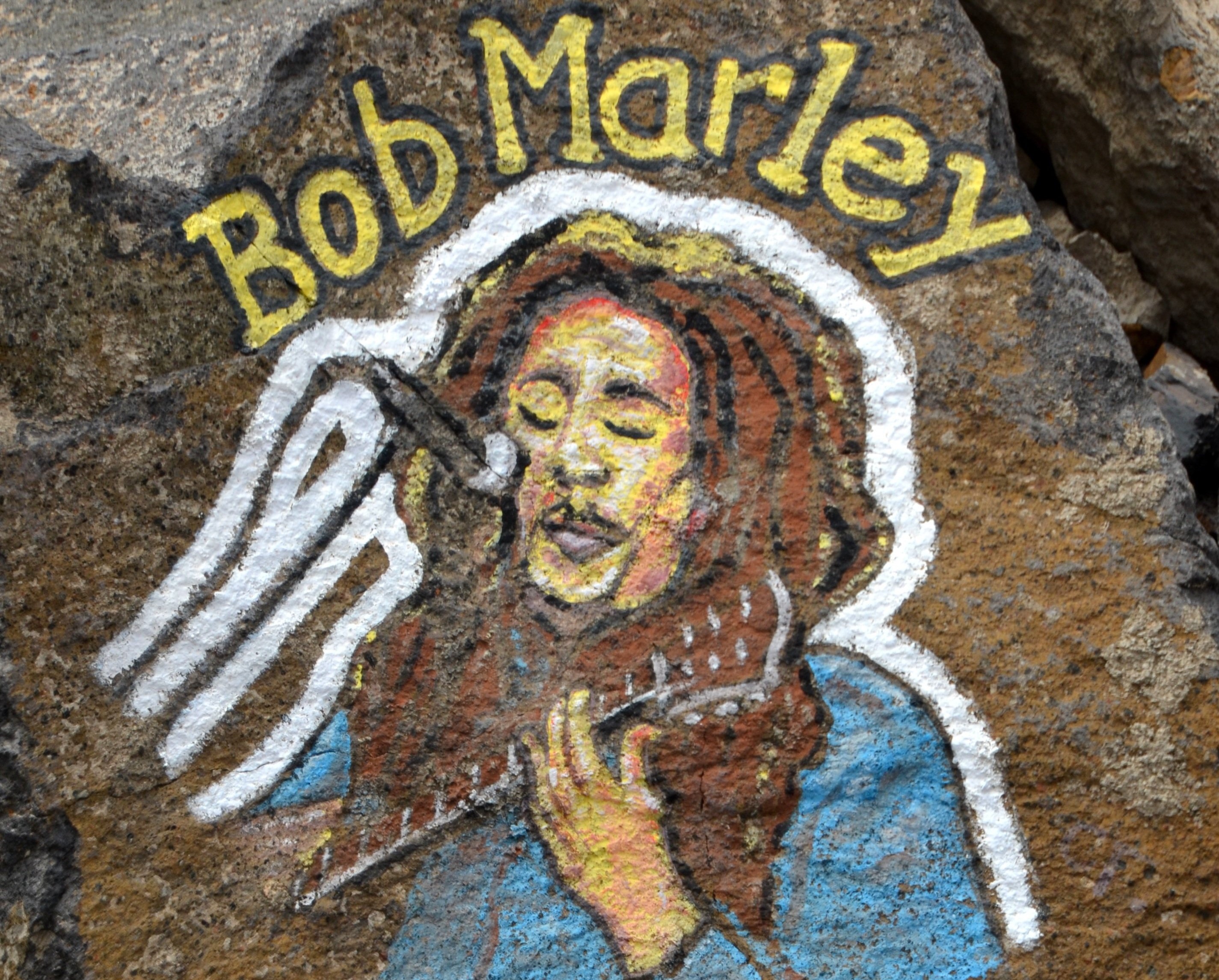 rock with Bob Marleyes Face